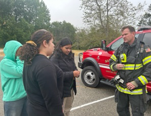 Talking with Firefighter