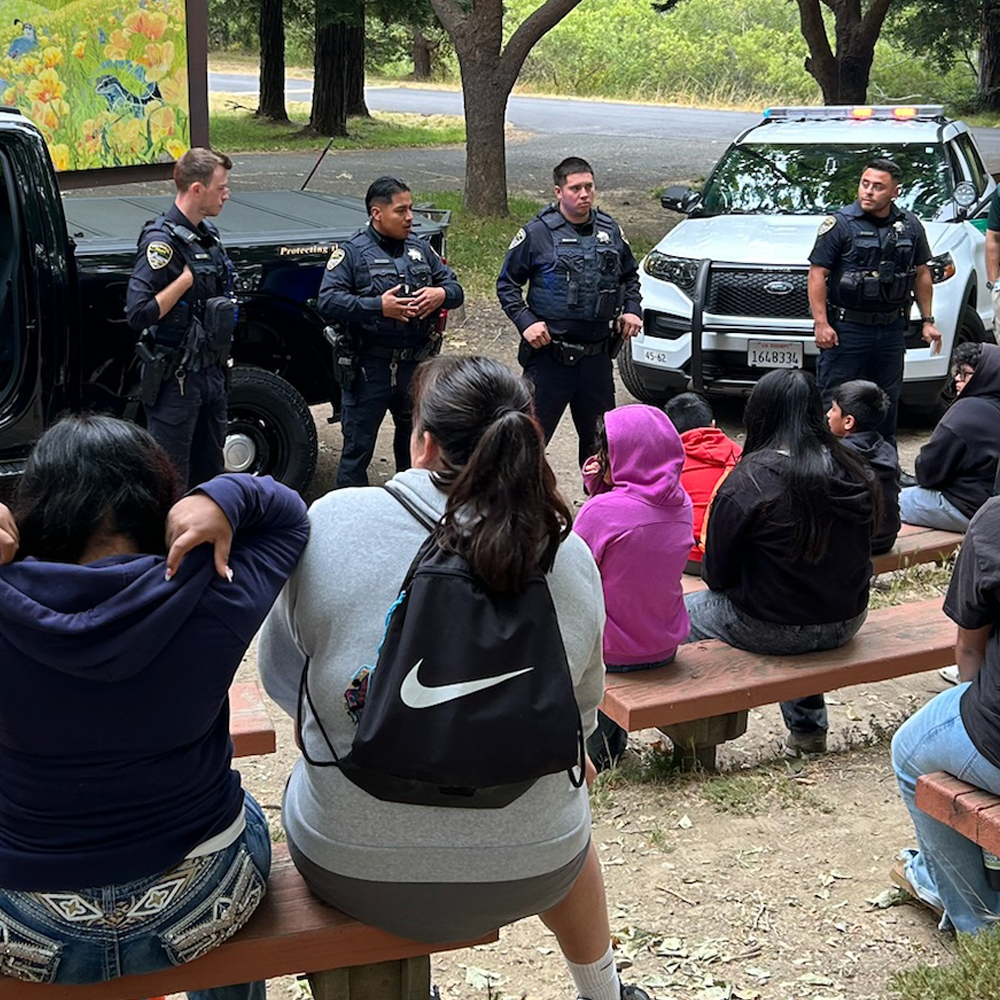 Police department sharing stories with campers